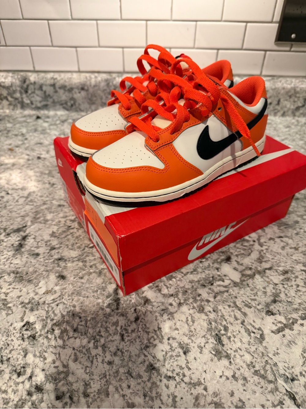 Nike Dunk Lows Kids Orange, White & Black Low-Top Sneakers “halloween” 2022